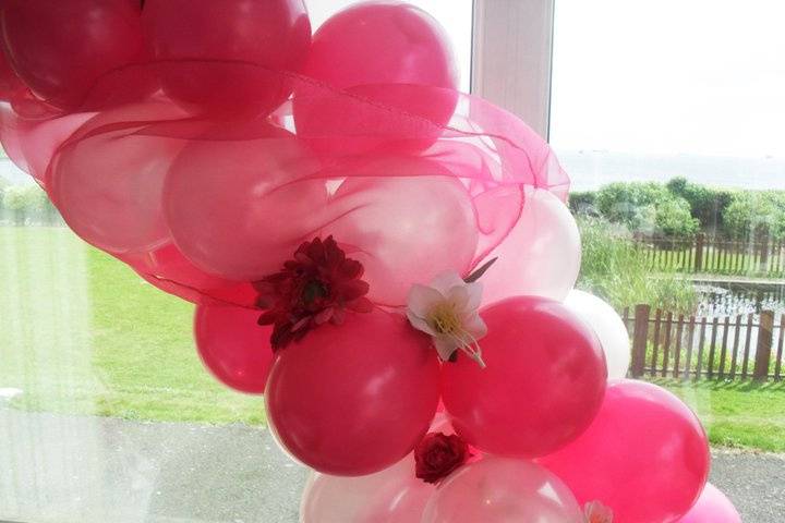 Balloons with flowers