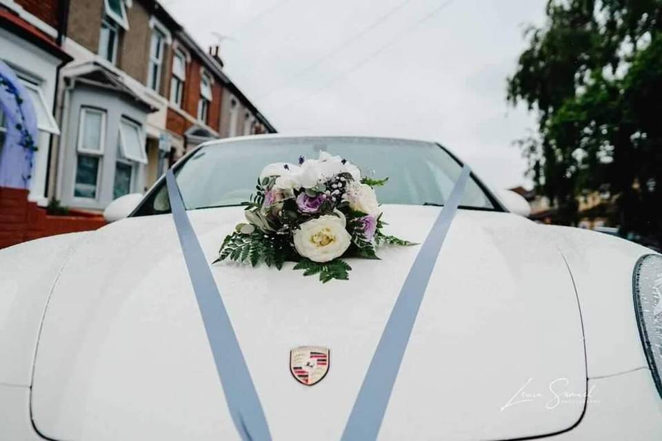 Wedding car flowers