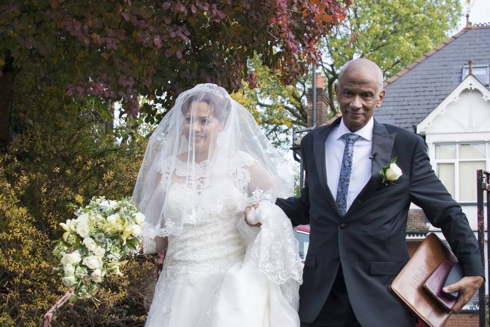 Bride approaching