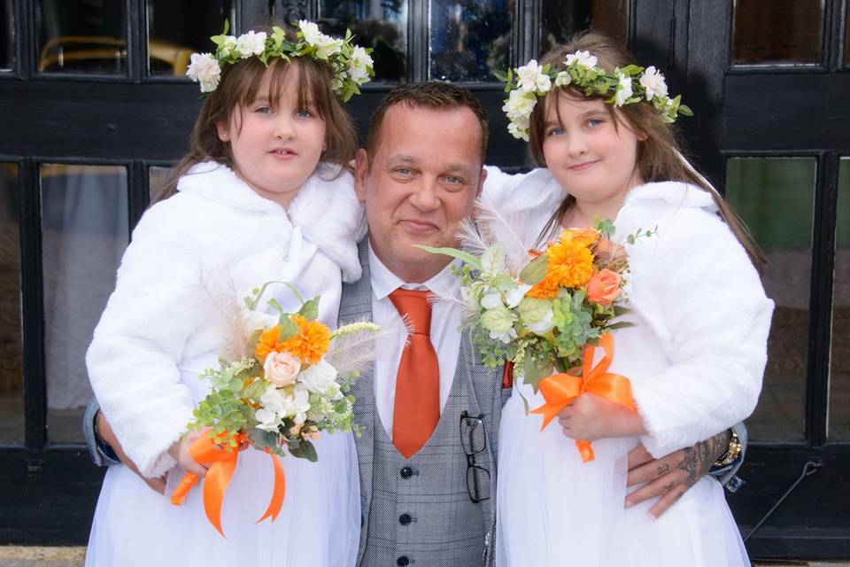 Groom and bridesmaids