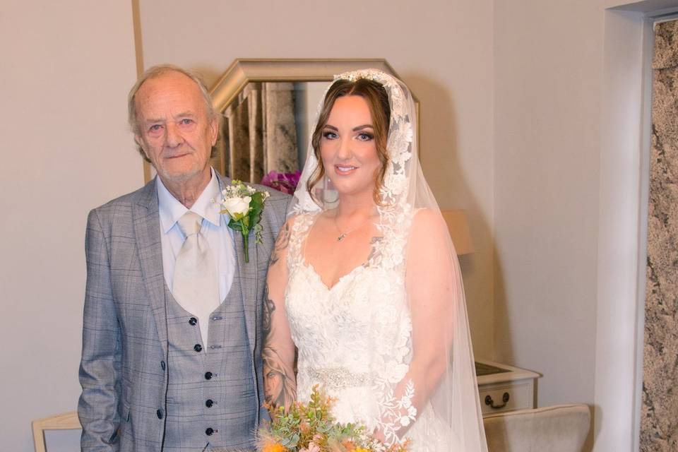 Bride with her father