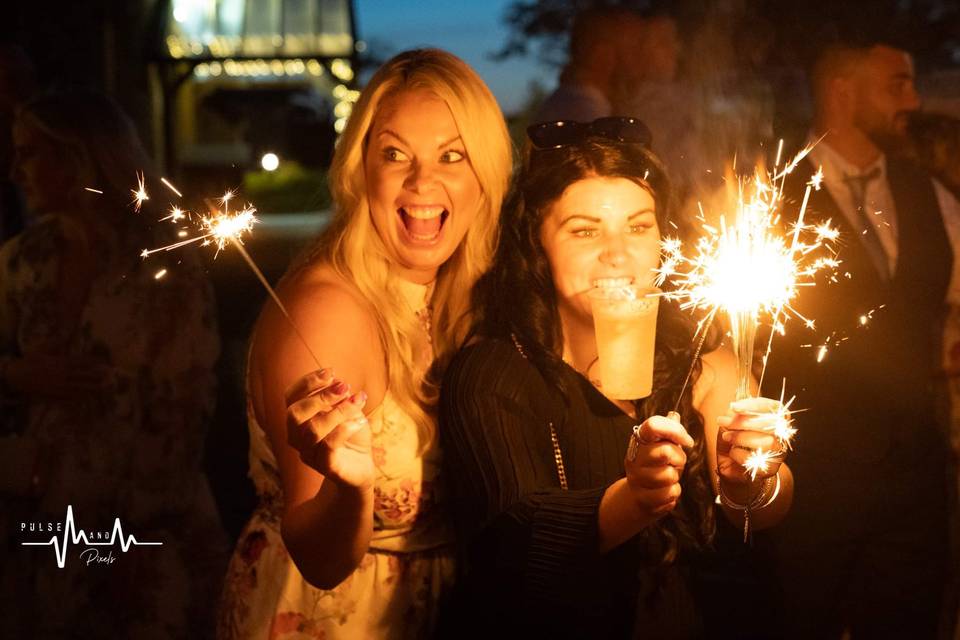 Sparklers with friends