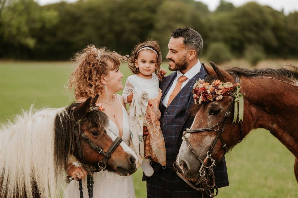 Family farm wedding