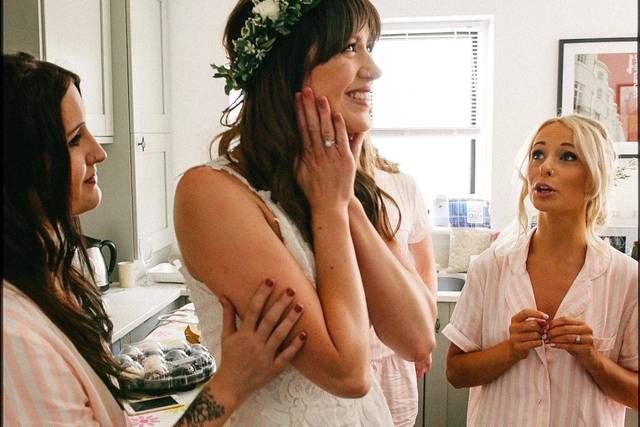 Liv with her bridesmaids