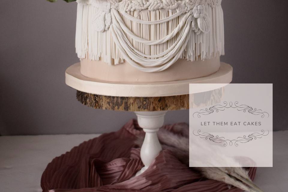 Boho style wedding cake