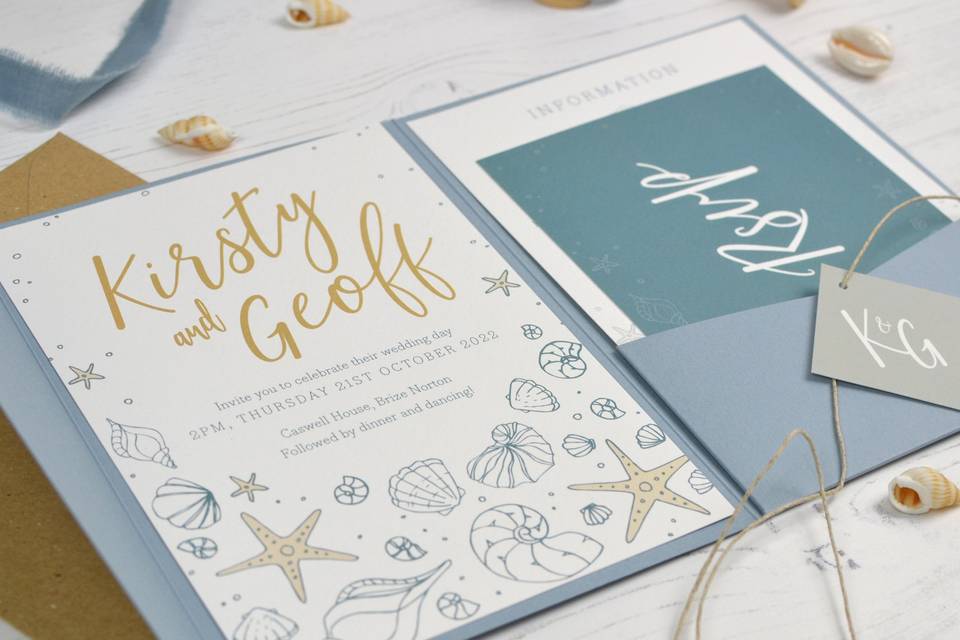 Beach Wedding Invitation