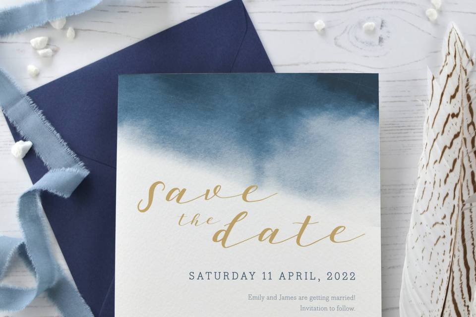 Watercolour save the date