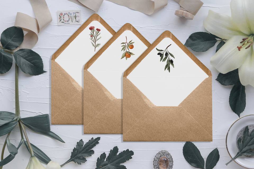 Botanical Envelope Liners