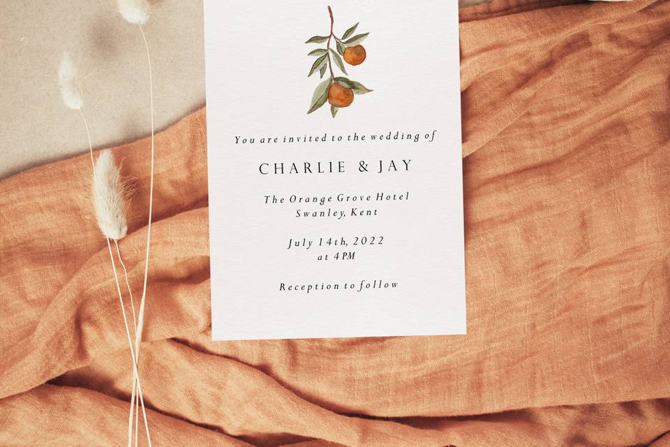 Orange Grove Invitation