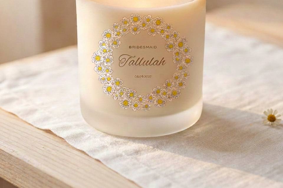Bridesmaid candle