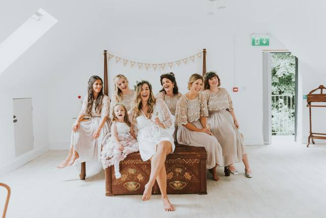 Bridal party in the Loft