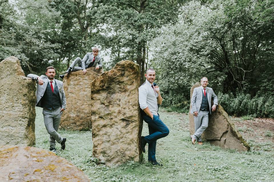 Posing at the stone circle