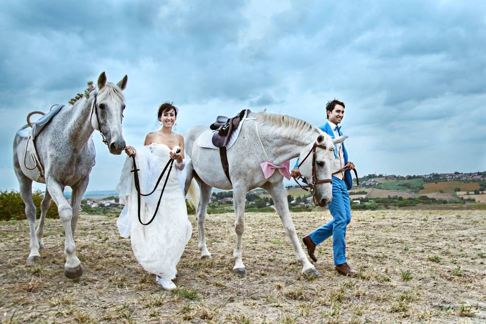 Country Wedding horses