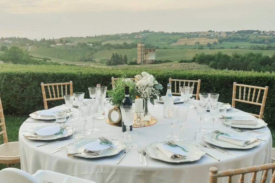 Wedding dinner in the nature