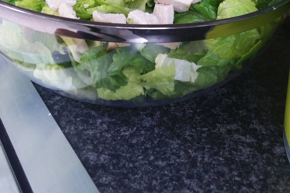 Salad and Pizza