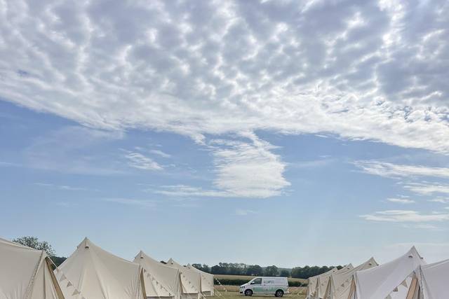 Bell tent village of 10 tents