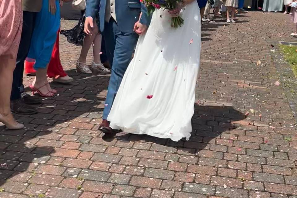 Rose petal confetti