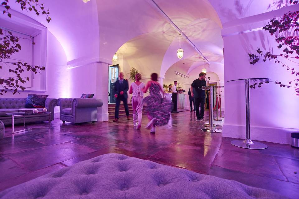 Vaulted hall evening reception