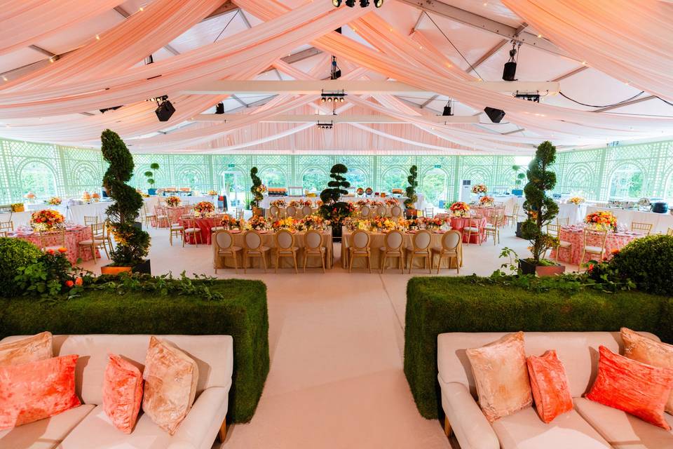 Marquee wedding breakfast