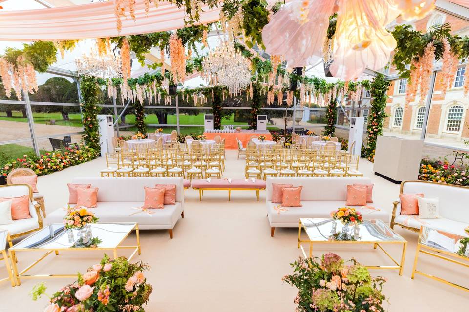 Marquee wedding breakfast