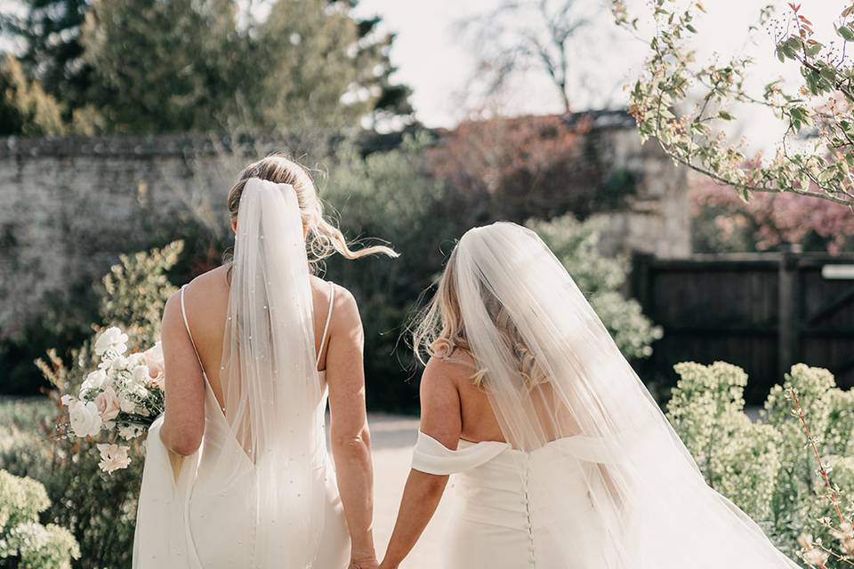 Blush florals at Caswell House