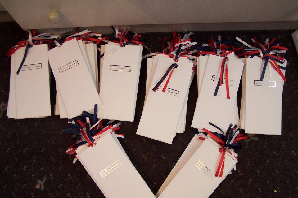 Union jack themed invite