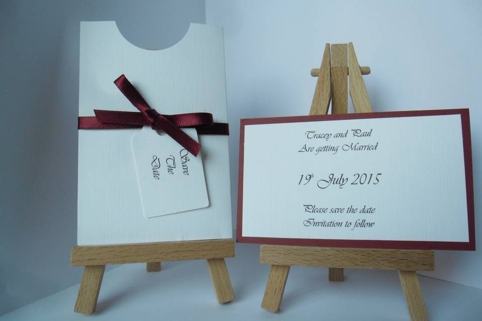 Save the date bow design
