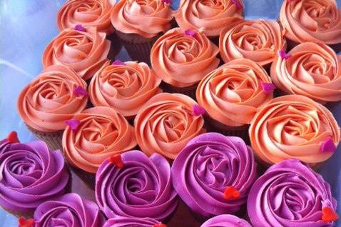 Beautiful rose cupcakes