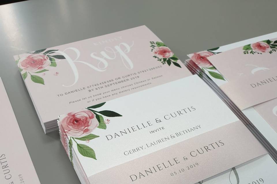 Floral invitations