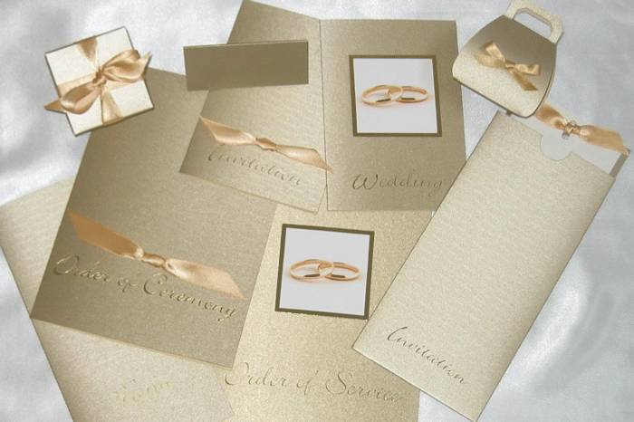 Shades Of Gold Wedding Stationery