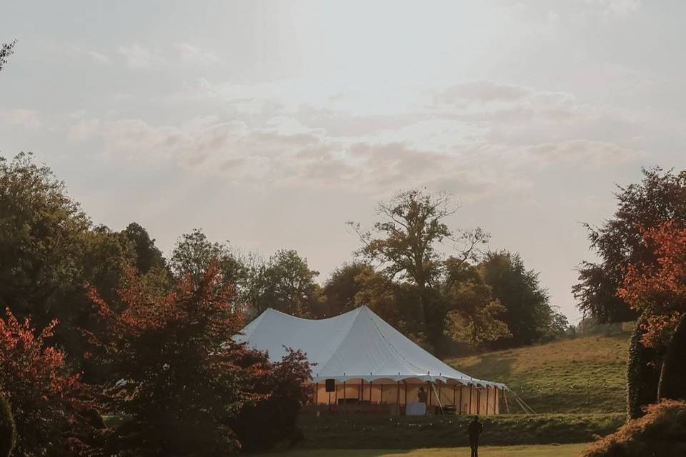 Outside Two Pole Marquee