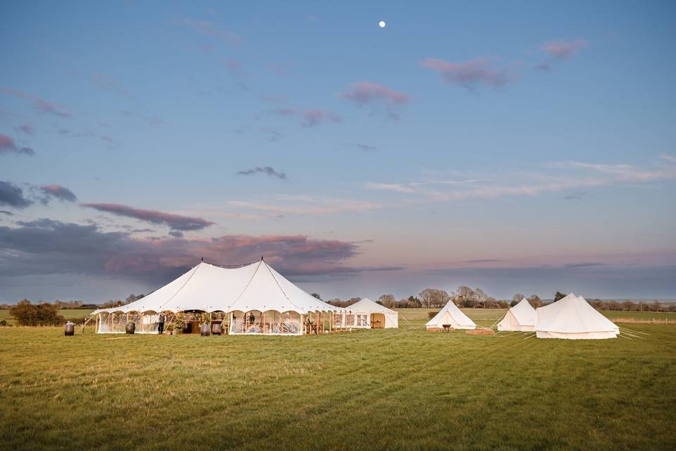 Marquee and bell tents