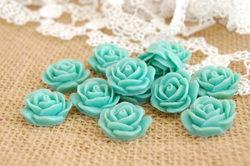 Resin rose embellishments