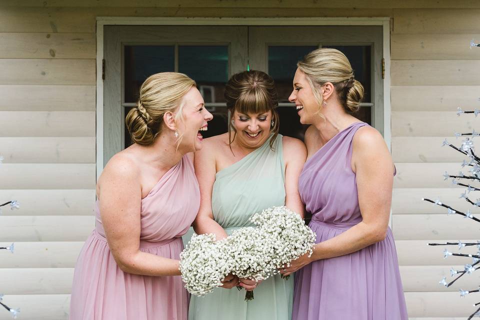 Multicoloured bridesmaids