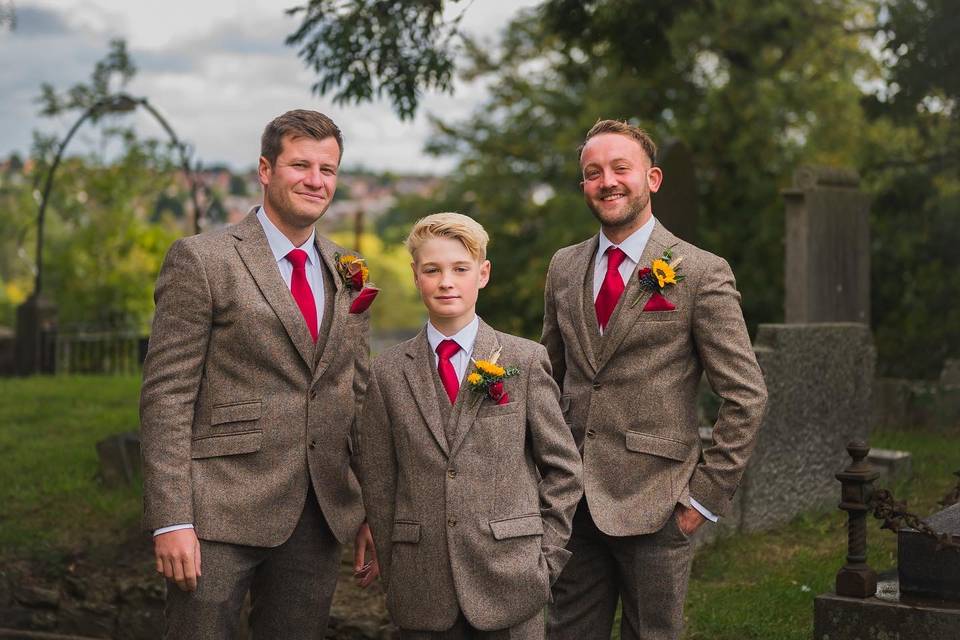 The dapper wedding party