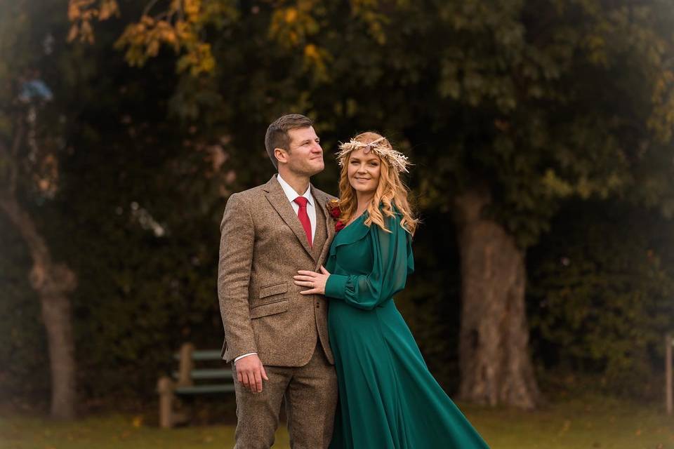 Autumnal wedding photography