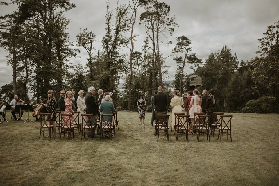 A garden ceremony