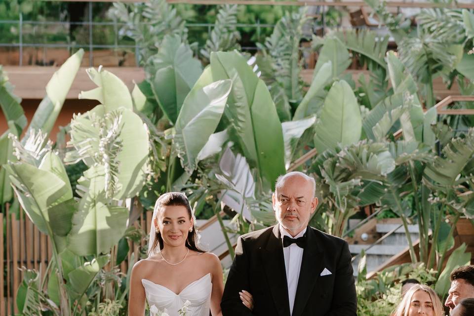 Bride and father