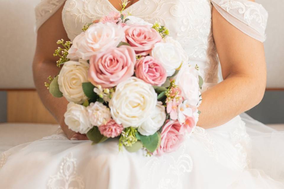 Bride with flowers