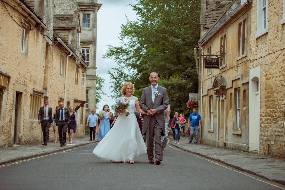 Rural village wedding