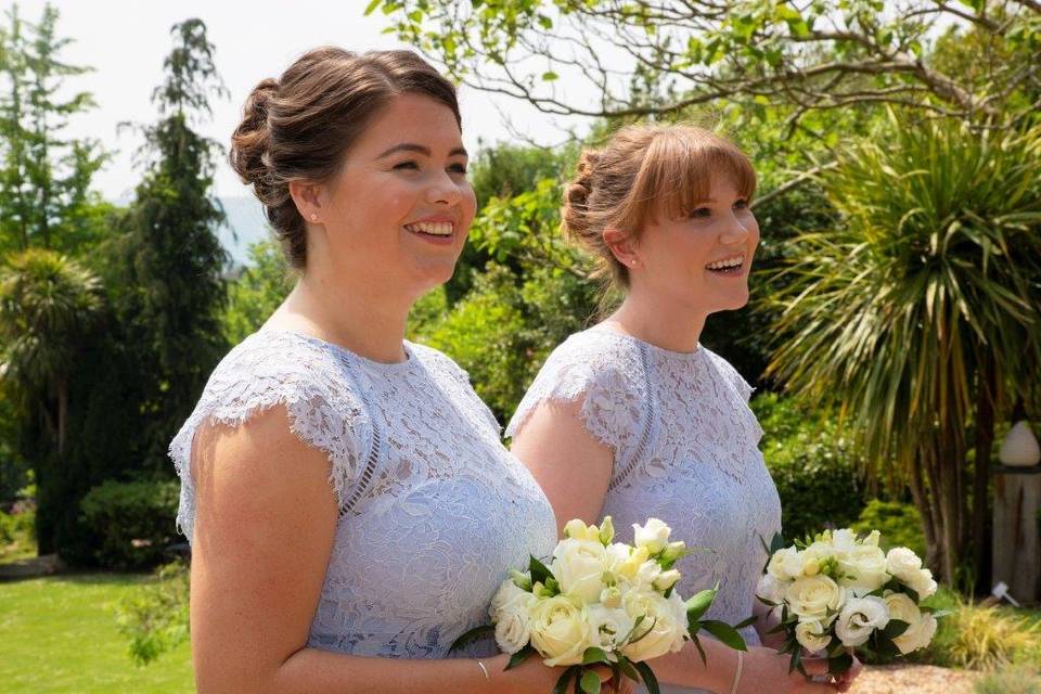 Glowing bridesmaids