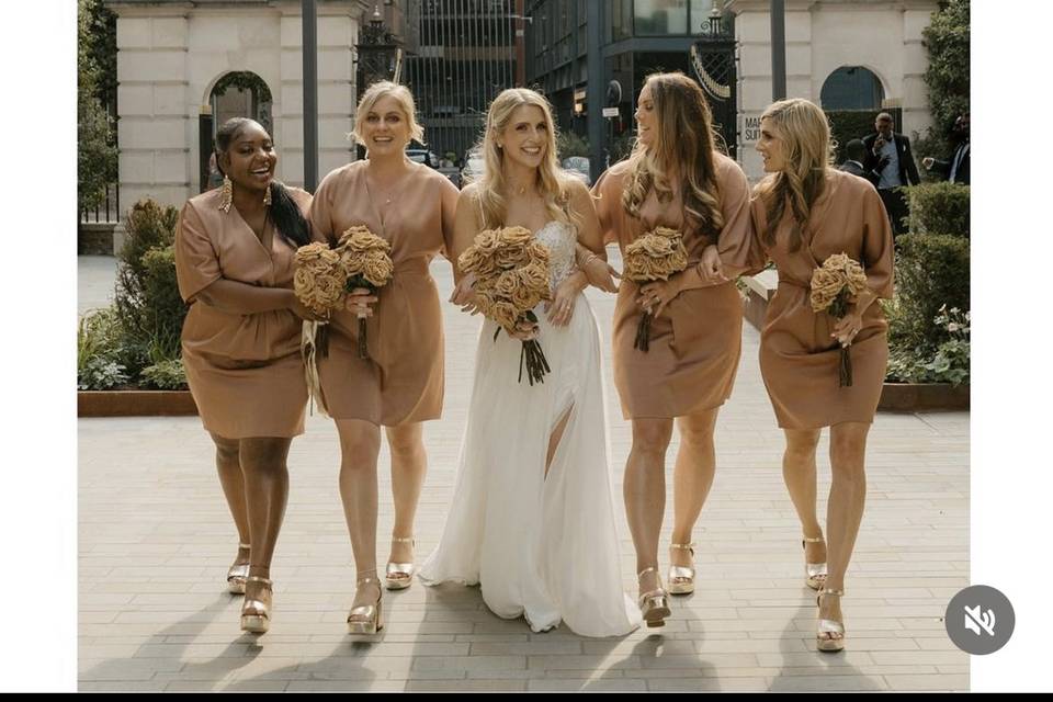 Bride and her bridesmaid’s