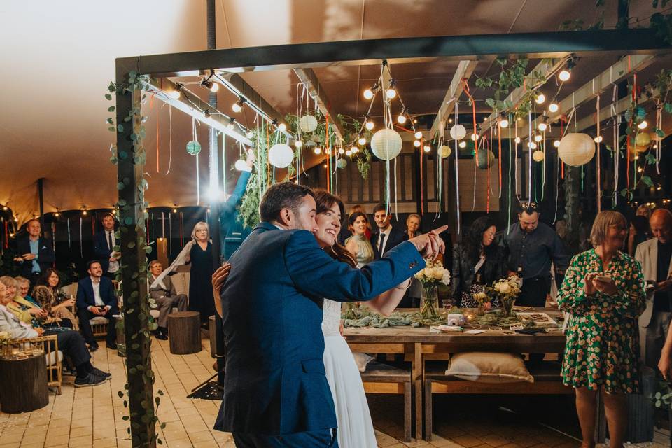 Evening outdoor reception