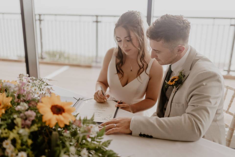 Signing the register