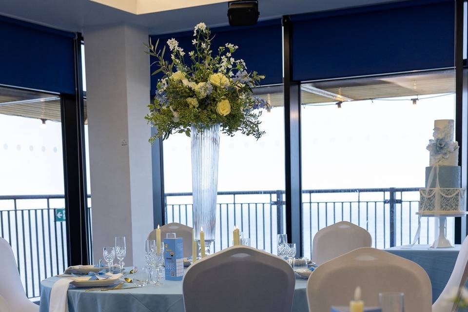 Blue Wedding breakfast
