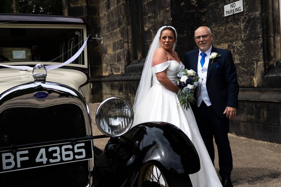 Bride and father