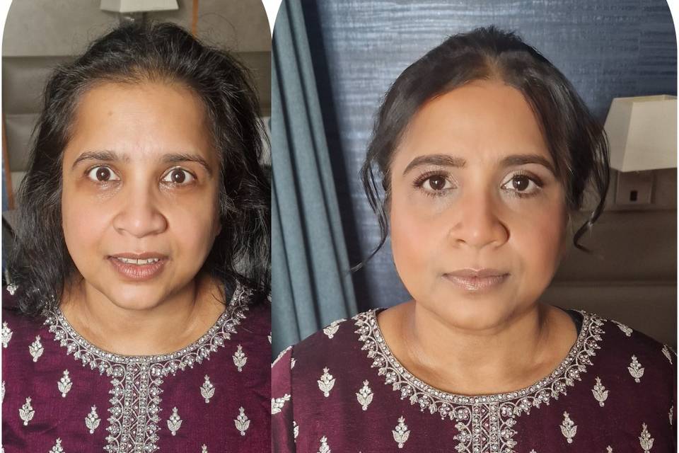 Before & after hair & Make-up