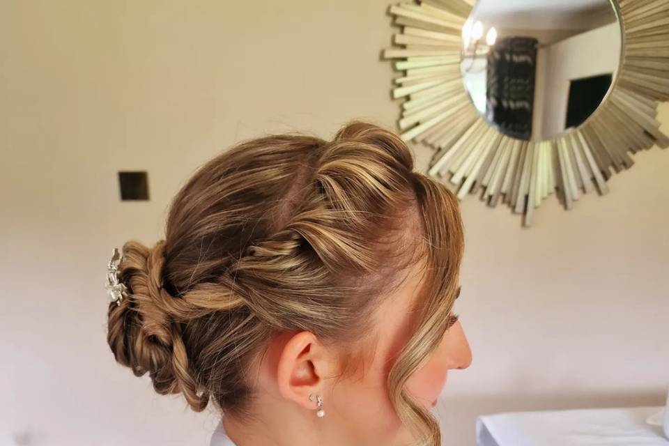 Brides hair