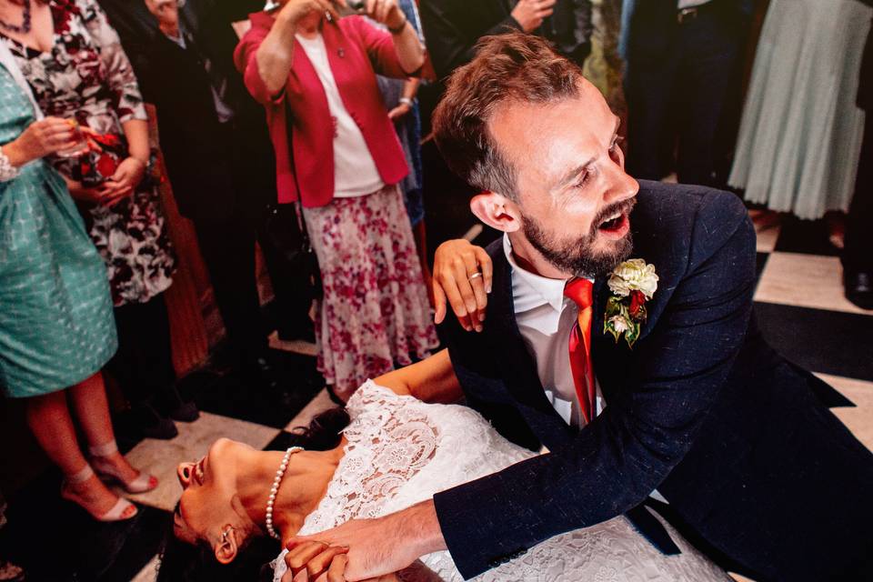 Couple's first dance together