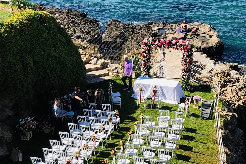 The ceremony setup